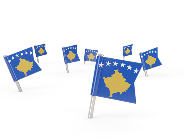 Square flag pins. Download flag icon of Kosovo at PNG format