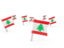 Lebanon. Square flag pins. Download icon.