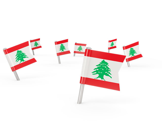 Square flag pins. Download flag icon of Lebanon at PNG format