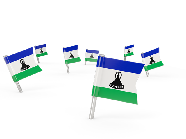 Square flag pins. Download flag icon of Lesotho at PNG format