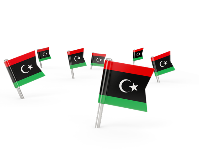 Квадратные флажки. Скачать флаг. Ливия