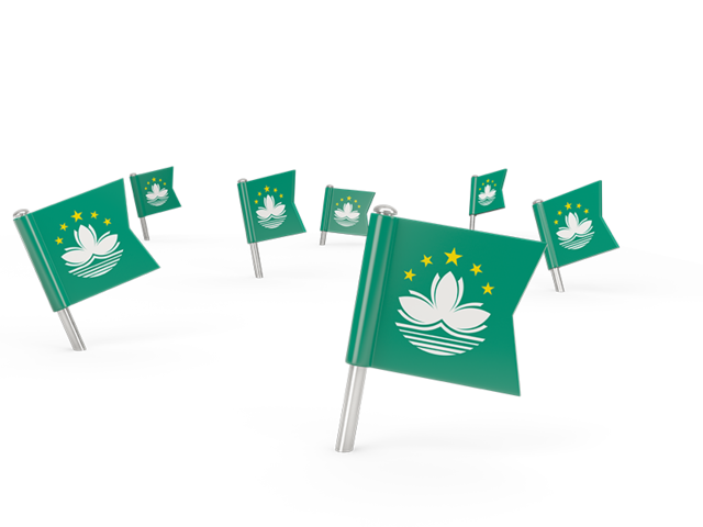 Square flag pins. Download flag icon of Macao at PNG format