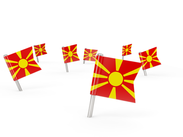 Квадратные флажки. Скачать флаг. Македония