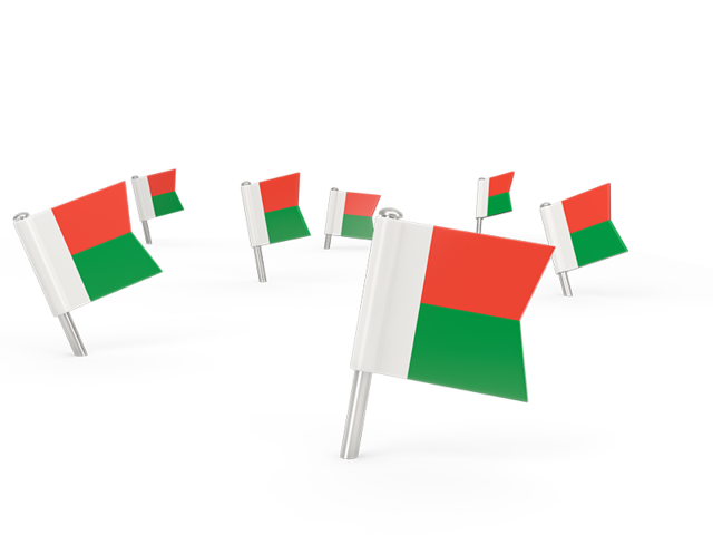 Square flag pins. Download flag icon of Madagascar at PNG format