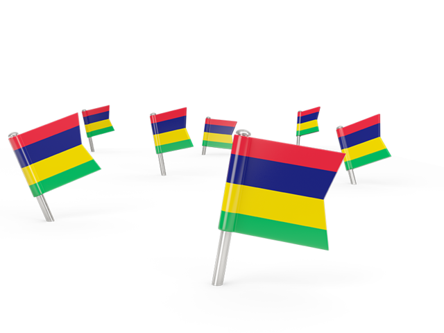 Square flag pins. Download flag icon of Mauritius at PNG format