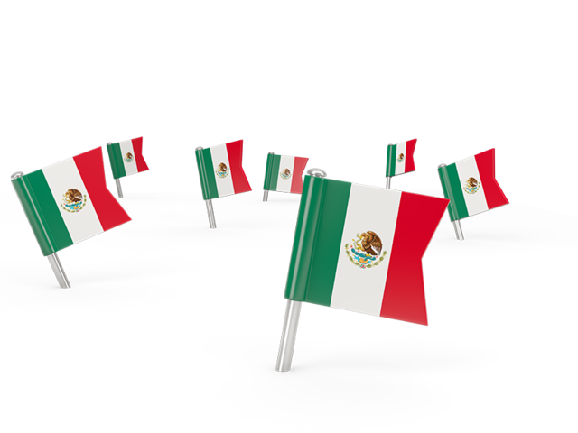 Квадратные флажки. Скачать флаг. Мексика