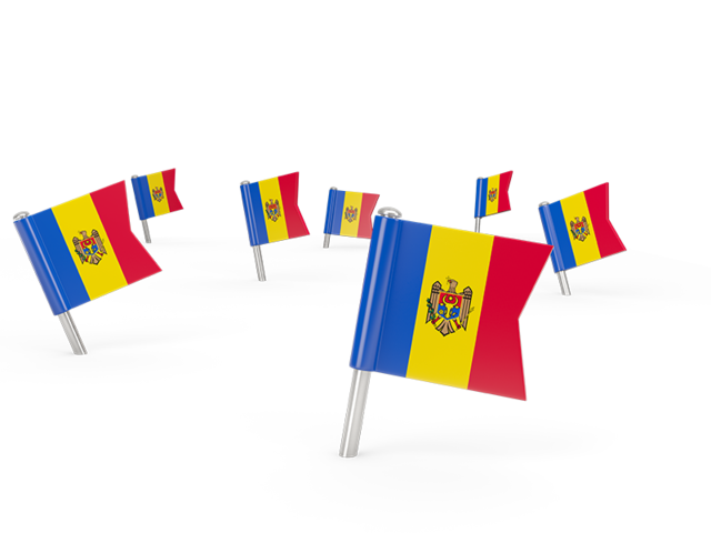 Square flag pins. Download flag icon of Moldova at PNG format