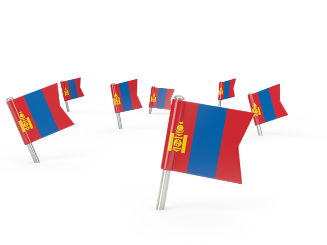 Квадратные флажки. Скачать флаг. Монголия