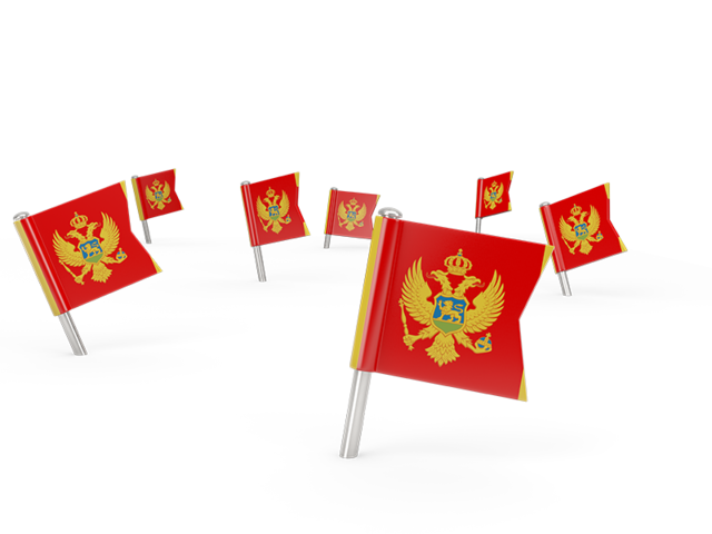 Square flag pins. Download flag icon of Montenegro at PNG format