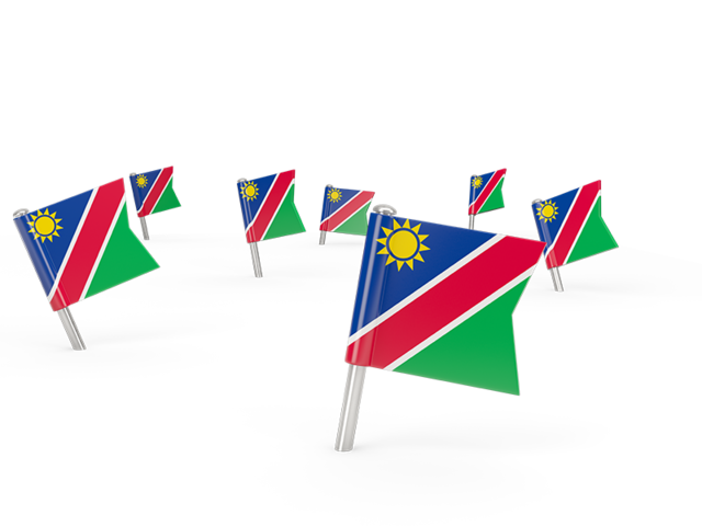 Square flag pins. Download flag icon of Namibia at PNG format