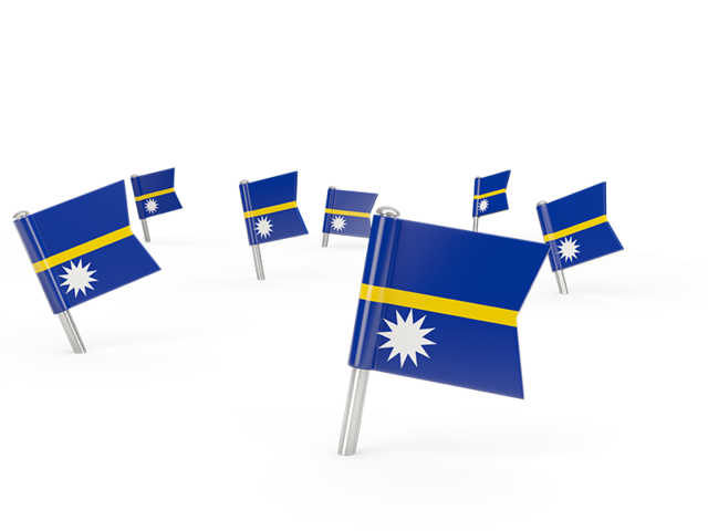 Квадратные флажки. Скачать флаг. Науру
