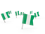 Nigeria. Square flag pins. Download icon.