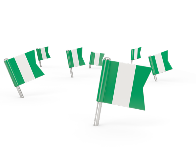 Квадратные флажки. Скачать флаг. Нигерия