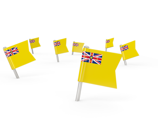 Square flag pins. Download flag icon of Niue at PNG format