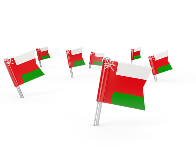 Square flag pins. Download flag icon of Oman at PNG format