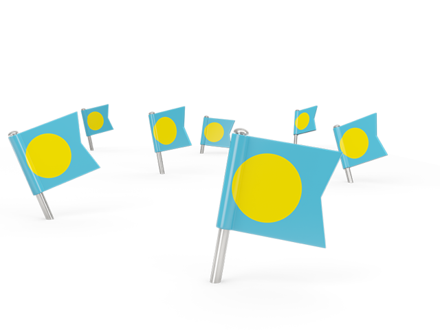 Square flag pins. Download flag icon of Palau at PNG format