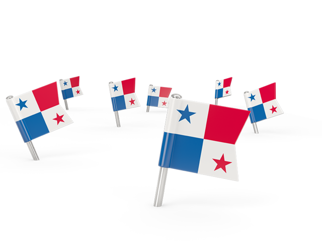 Квадратные флажки. Скачать флаг. Панама
