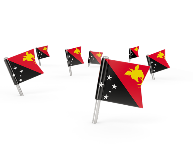 Квадратные флажки. Скачать флаг. Папуа — Новая Гвинея