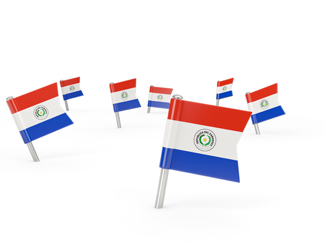 Square flag pins. Download flag icon of Paraguay at PNG format