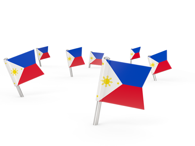 Квадратные флажки. Скачать флаг. Филиппины