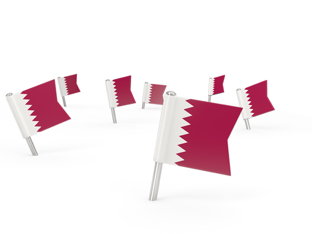 Square flag pins. Download flag icon of Qatar at PNG format