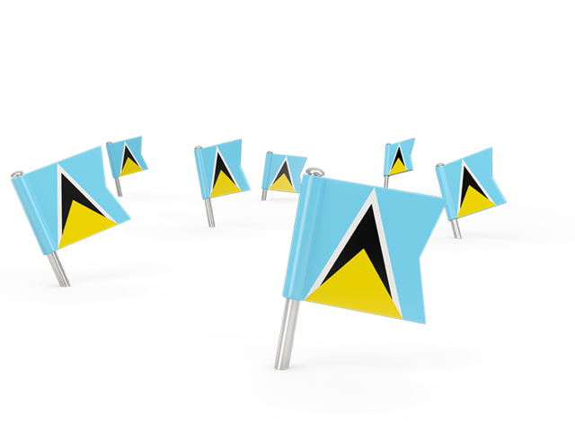 Square flag pins. Download flag icon of Saint Lucia at PNG format