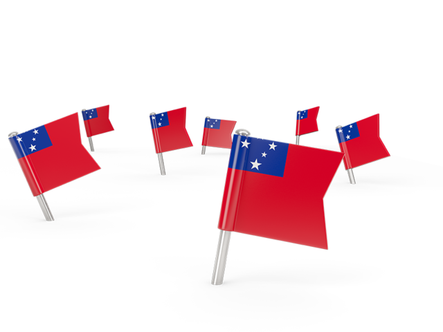 Square flag pins. Download flag icon of Samoa at PNG format