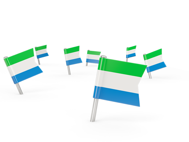 Square flag pins. Download flag icon of Sierra Leone at PNG format