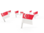 Singapore. Square flag pins. Download icon.