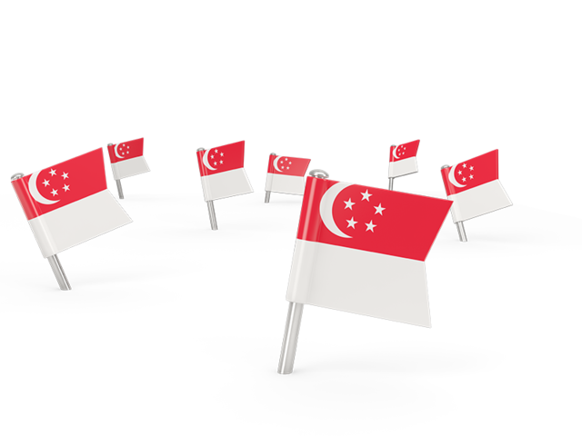 Square flag pins. Download flag icon of Singapore at PNG format