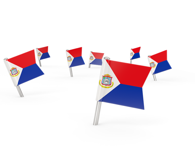 Square flag pins. Download flag icon of Sint Maarten at PNG format