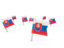 Slovakia. Square flag pins. Download icon.