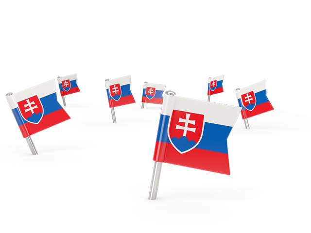 Квадратные флажки. Скачать флаг. Словакия