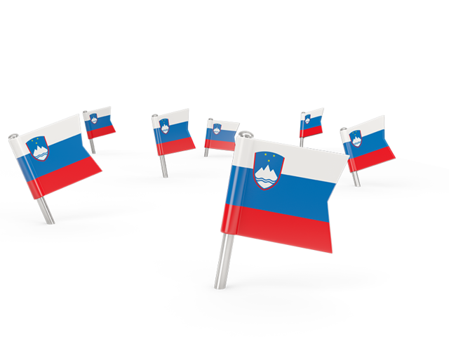 Square flag pins. Download flag icon of Slovenia at PNG format