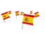 Spain. Square flag pins. Download icon.