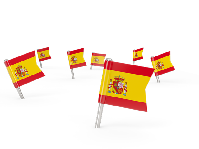 Square flag pins. Download flag icon of Spain at PNG format