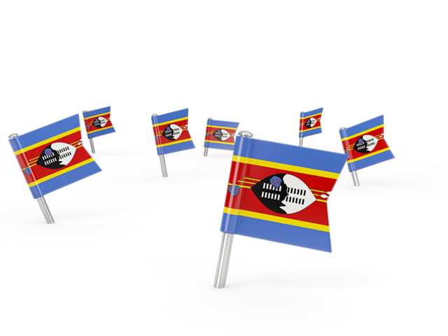 Квадратные флажки. Скачать флаг. Свазиленд