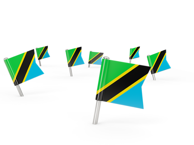 Square flag pins. Download flag icon of Tanzania at PNG format