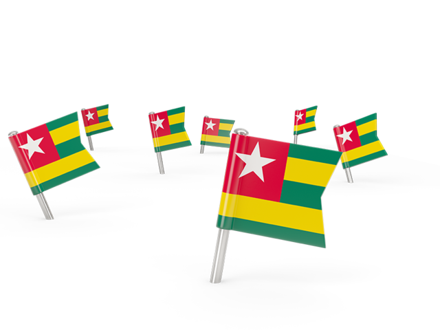 Square flag pins. Download flag icon of Togo at PNG format