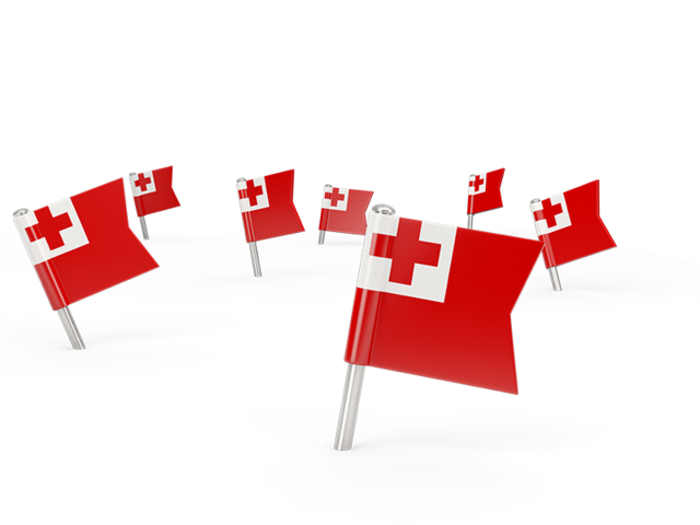 Square flag pins. Download flag icon of Tonga at PNG format