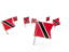 Trinidad and Tobago. Square flag pins. Download icon.