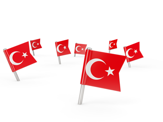 Квадратные флажки. Скачать флаг. Турция