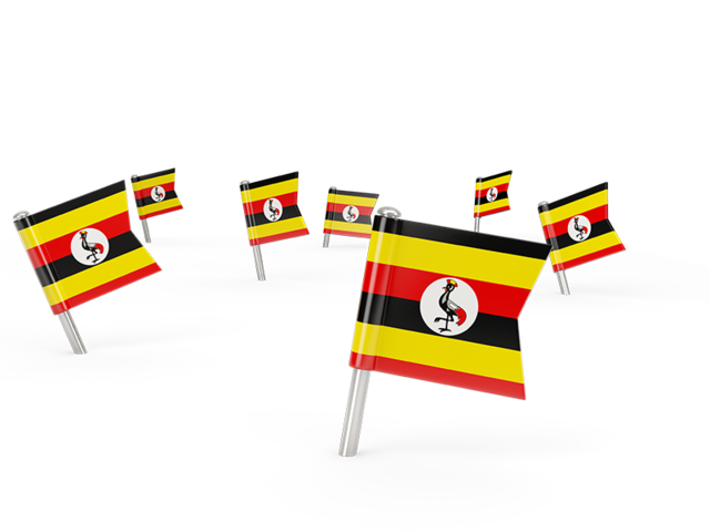 Square flag pins. Download flag icon of Uganda at PNG format