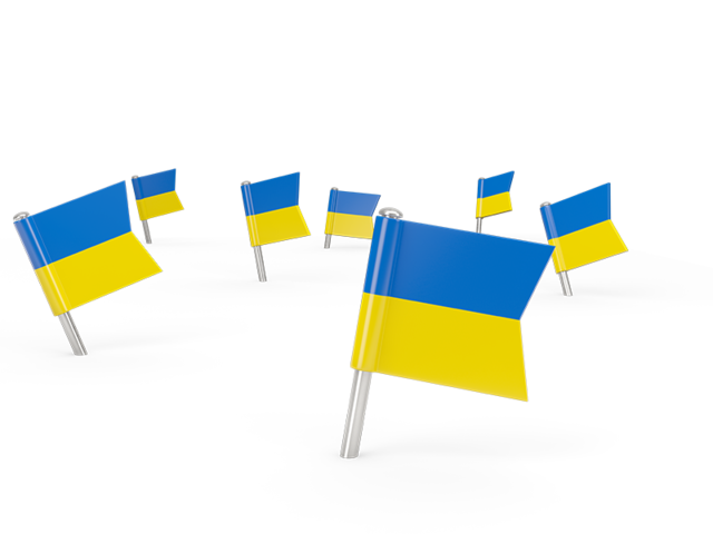 Квадратные флажки. Скачать флаг. Украина
