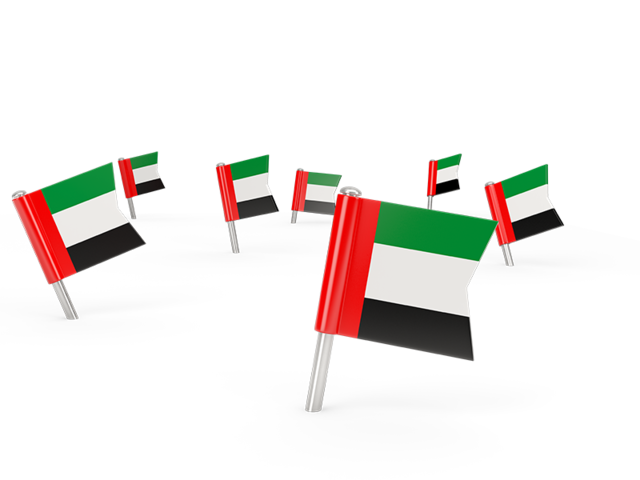 Квадратные флажки. Скачать флаг. Объединённые Арабские Эмираты
