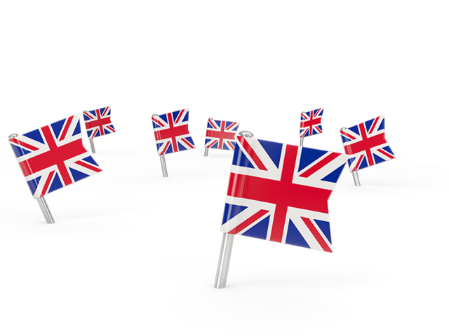 Квадратные флажки. Скачать флаг. Великобритания
