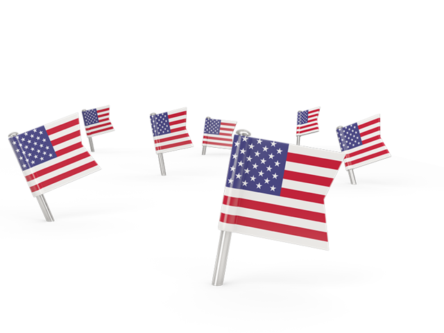 Квадратные флажки. Скачать флаг. США