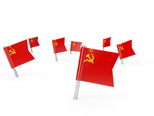 Квадратные флажки. Скачать флаг. СССР