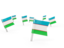 Uzbekistan. Square flag pins. Download icon.