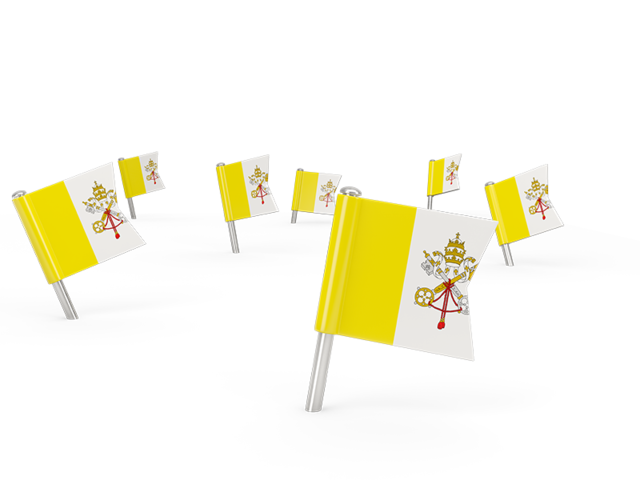 Квадратные флажки. Скачать флаг. Ватикан